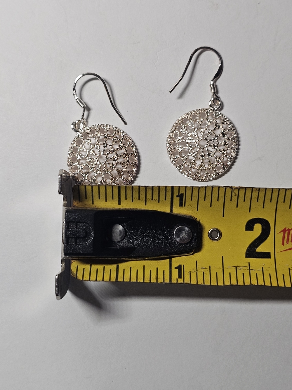 Sterling Silver Filigree Round Drop Earrings